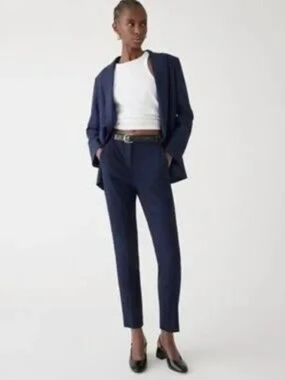 J Crew Cameron pant in four-season stretch in Navy
